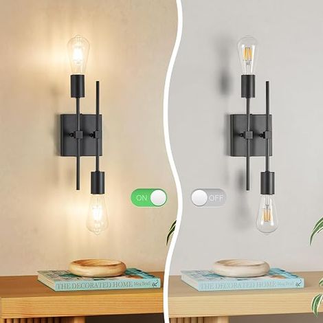 LED Wall Lamp 350 Swivel Tri-Colour Wall Sconces Lamp for Bedside Living Room Bedroom Hallway BType (1/4)