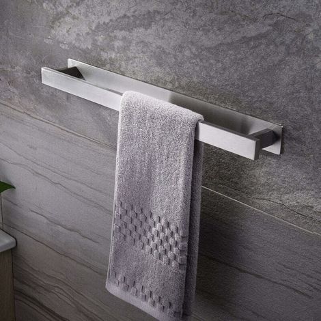 Ahlsen Porte-Serviettes pour Salle De Bains Auto-Adhésif Serviette Barre Acier Inoxydable 40cm (1/4)