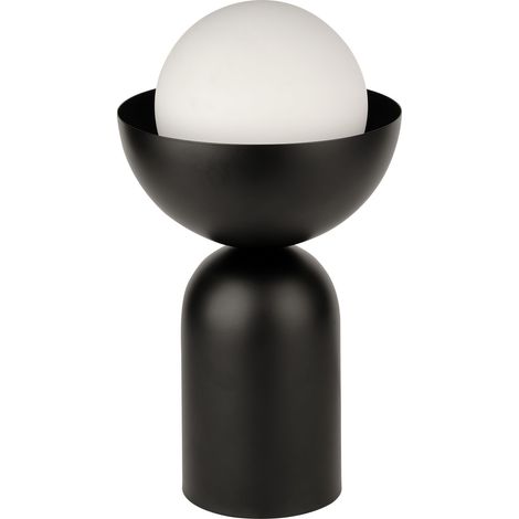 OSRAM Lampe de table DECOR Bol E14 Noir 200mm, lampe de table, Métal, Verre, pour design de pièce élégant (1/5)