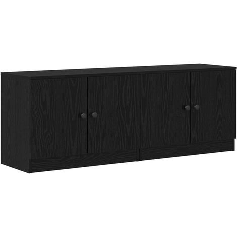 Lit mezzanine deux pièces avec armoire de rangement, en chêne noir (1/5)