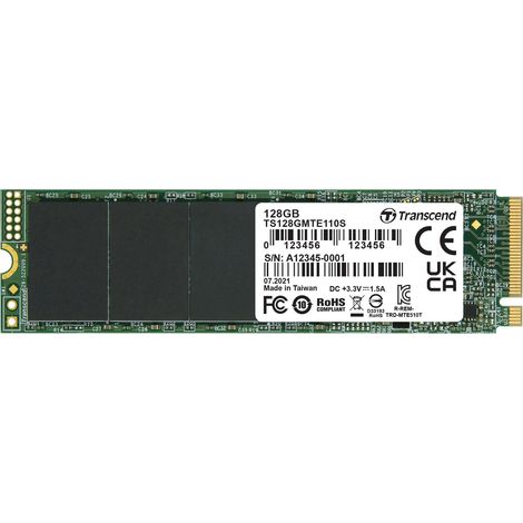 Transcend 110S M.2 128 GB PCI Express 3.0 3D NAND NVMe (1/3)