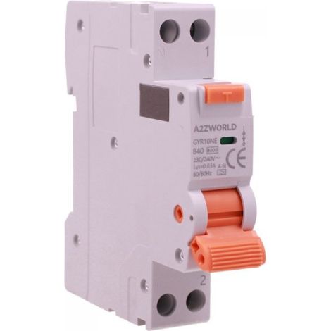 RCBO Interruttore Magnetotermico Differenziale Tipo A-SI Super Immunizzato, Curva B 1P+N 1M 6000A 30mA AC 230V IP20, GYR10N, Disponibili 6A 10A 16A 20A 25A 32A 40A (B40A)