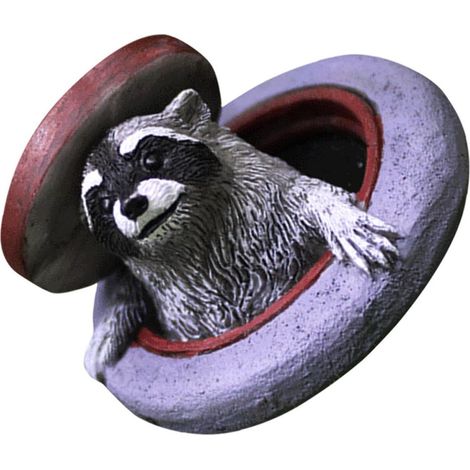Realistisches Vielseitige Gartendekoration Waschbär Ornament (1/5)