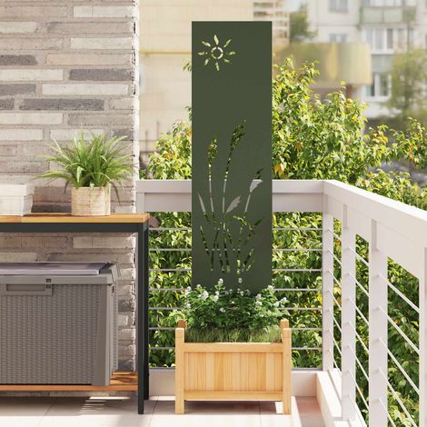 Teenpull – Garten Sichtschutz-Leinwand Olivgrün 32 x 140 cm (1/5)