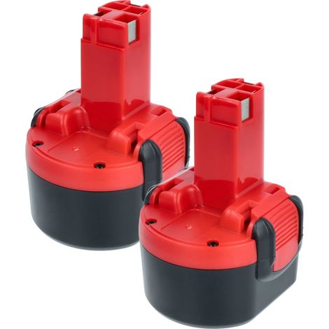 vhbw 2x Batterie compatible avec Bosch GSR 9.6V, PSR 960 outil électrique (1500 mAh, NiMH, 9,6 V)