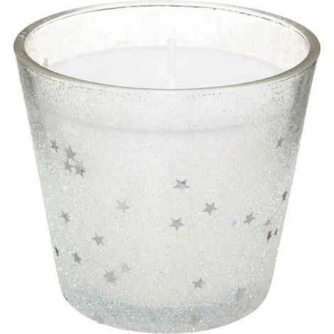 Paris Prix - Bougie En Verre Déco colorama 190g Blanc