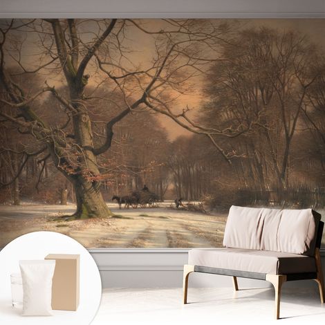 Carta Da Parati Non Tessuto - Di Alta Qualità Per Il Soggiorno La Cucina - Tendenze Moderne - Vlies Ecologico Paesaggio invernale 312x219 cm (1/5)