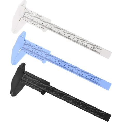 Jeu de 3 pieds à coulisse, outil mesure métrique, pied coulisse (1/5)