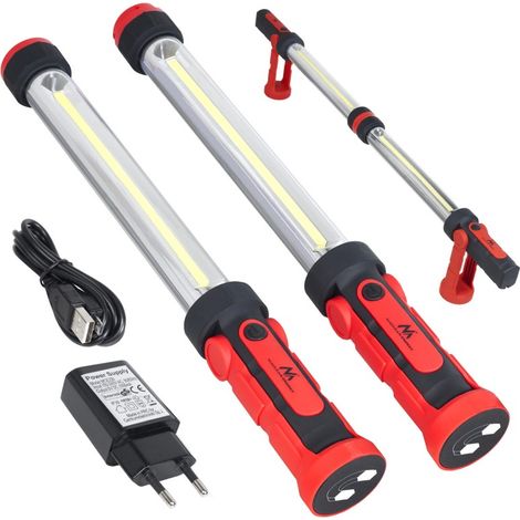 Maclean MCE230 LED XXL lampe de travail noir et rouge (1/5)