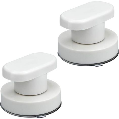 2 poignées à ventouse pour siège de toilette, poignée de porte, tiroir à ventouse avec ventouse puissante pour porte en verre, miroir en verre pour salle de bain (1/5)