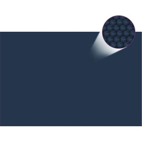 Pellicola Galleggiante Solare PE Piscina 600x400 cm Nero e Blu vidaXL