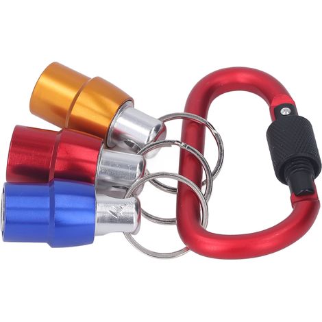 Porte-embouts de tournevis à tige hexagonale, 3 couleurs, changement rapide, porte-embouts de perceuse portable 1/4 po, rouge (1/5)
