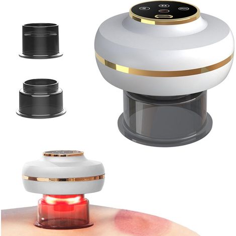 Appareil de massage par ventouse électrique 3 niveaux de chaleur, outil de rasage portable pour maison, bureau et voyage (1/5)