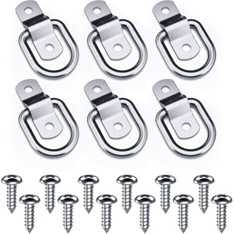 Anneau De Montage pour Anneau De Fixation 6 Pcs et 12 vis, Convient pour La Fixation De La Cargaison dans Les Bateaux, Les Remorques Et Les Bateaux De Voitures (1/5)