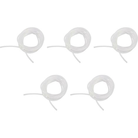 Packung mit 5 lebensmittelechten Silikonschläuchen, 1 mm x 3 mm, Schlauch für Bier, Wasser und Luft, 2 Meter (1/5)