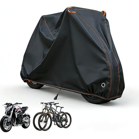 Housse De Vélo Imperméable, Housse Velo Exterieur Protection Bâche Oxford 500D Avec Trou De Verrouillage (1/5)
