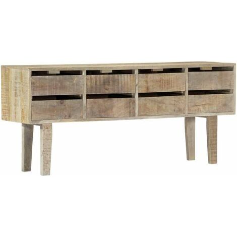 vidaXL Sideboard 140×30×60 cm Massivholz Mango (1/5)