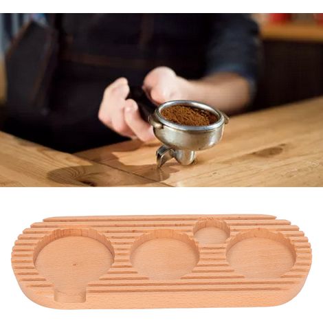 Support en bois pour tasseur à café, support pour porte-filtre à café, étagère de rangement multifonctionnelle pour comptoir de bar, 51/54 mm (1/5)