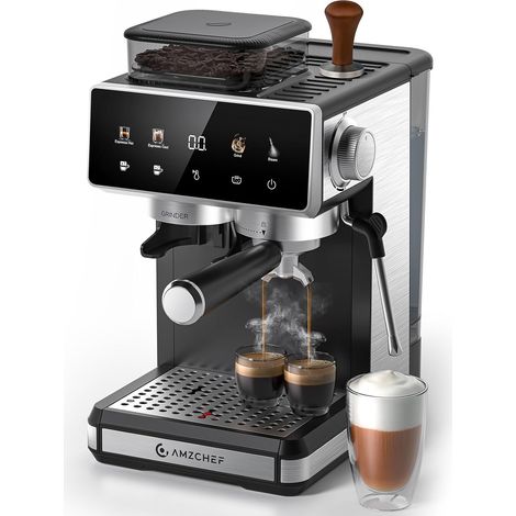 Machine à Café Expresso avec Broyeur,Cafetière à Grains 20 Bar,Contrôle Personnalisé : 3 Températures (1/5)