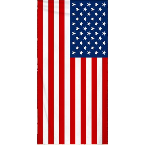 Strandtuch mit amerikanischer Flagge (69 x 140 cm), patriotisches USA-Pooltuch für den 4. Juli, Fitnessstudio, Spa (1/5)