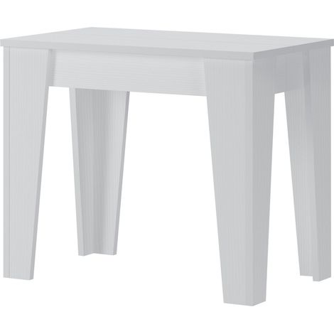 Consolle Allungabile Gizio, 12 Posti, Allungabile, Meccanismo Estensione Allunghe Centrali, 305.6x90x75.2h cm Bianco