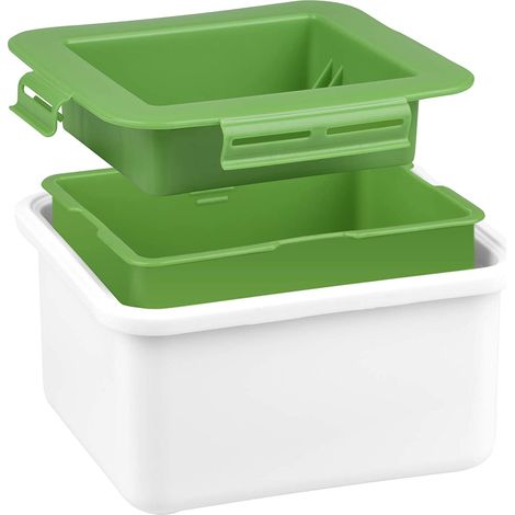 prensa para tofu, acero inoxidable, sistema de drenaje de 3 niveles, libre de BPA, apta para lavavajillas, cocina vegetariana (1/5)