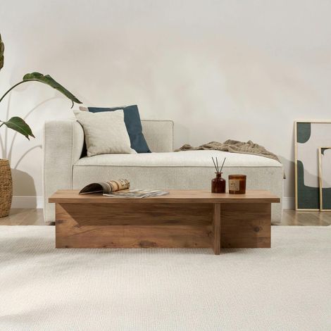 Table basse moderne minimaliste - effet bois de pin MARFA (1/5)