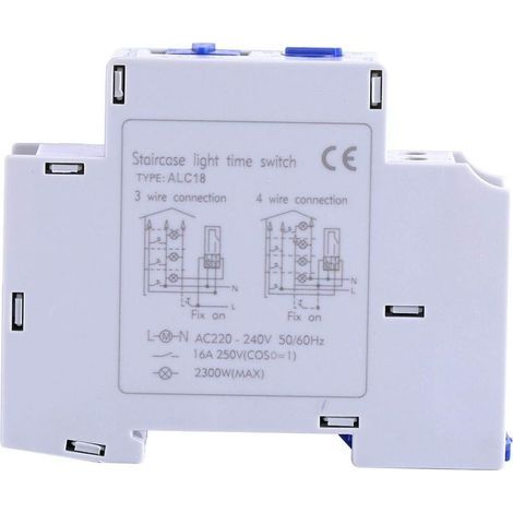 Interrupteur de minuterie AC 220-240V Minuterie D'éclairage Escalier pour Escaliers Domestiques Commutateur de synchronisation d'éclairage d'appareils ménagers (1/5)
