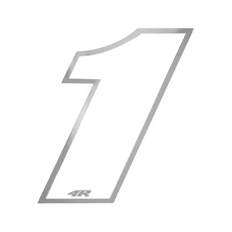 Numeri Gara Anodizzati 65 x 85 mm - Colore: BIANCO - Numeri: 1