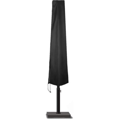 Housse de Protection pour Parasol Parapluie de Cantilever OUTAD - 210D Oxford Imperméable/Anti-UV 190cm - Noir Noir (1/3)