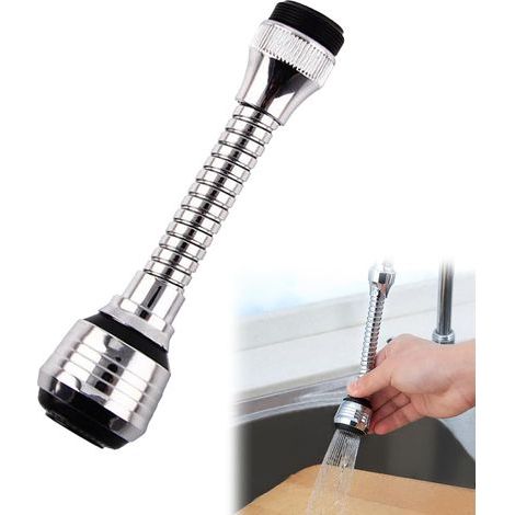 Aeratore per rubinetto, rotazione a 360 gradi, 2 modalità di aerazione, risparmio idrico, per cucina e bagno (1/5)