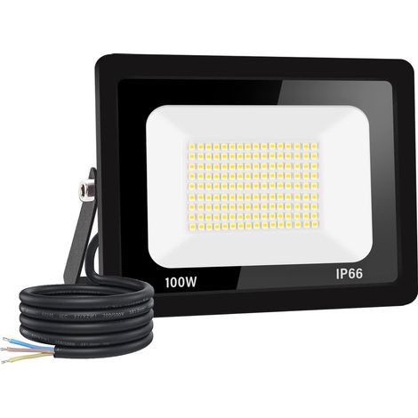 100W spot led extérieur 10000LM IP66 Imperméable Projecteur LED Exterieur Super Brillant Eclairage Extérieur Blanc froid(6000k) Sécurité spot led pour stades, usines, Parking, garage, jardin (1/5)