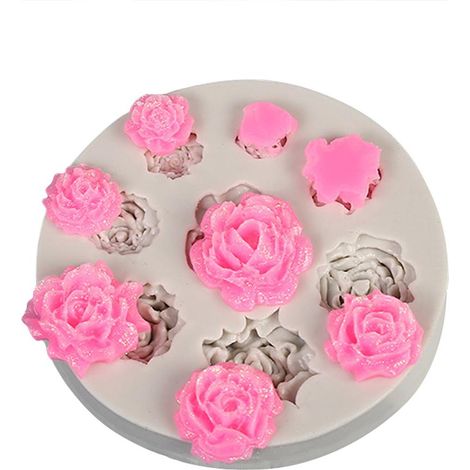 3D-Silikonform für Tortenblumen, Gelee-Dekorationen, Zucker und Schokolade (1/5)