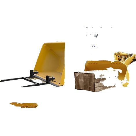 Fourches à palette, longueur de 43 pouces, capacité de 1500 lbs, barre de stabilisation réglable de 18 à 34 pouces, matériau en acier, compatible avec les tracteurs et les chargeuses sur pneus (1/5)