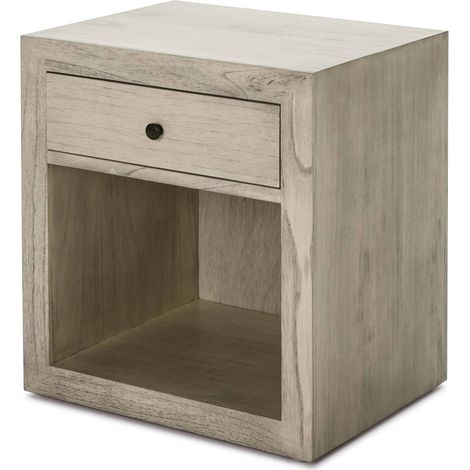 Table de chevet arizkun - Bois clair, gris, beige (1/3)