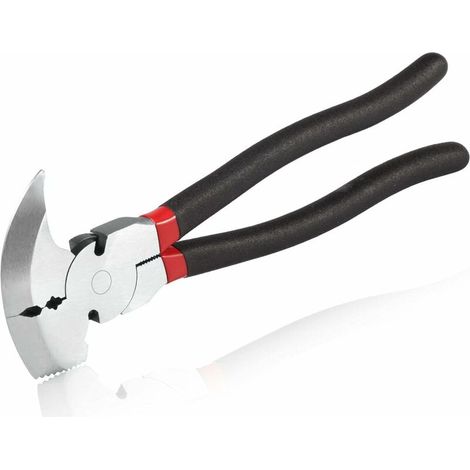 Alicates para cercas de 26,7 cm - Alicates de unión resistentes - Alicates para cercas - Alicates para cercas de alta resistencia - Herramienta multifunción para cercas - Alicates con cabeza de martil (1/4)