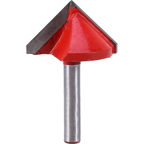 Outil de découpe CNC en acier au tungstène, angle de 90°, angle de 6 mm, diamètre 32 mm, pour la fabrication de panneaux 3D, rouge (1/5)