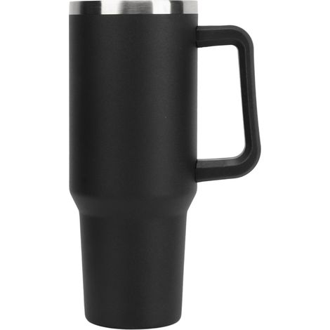 Mug isotherme en acier inoxydable de 1,2 litre (40 oz) avec poignée et paille, garde les boissons froides, type de bouteille d'eau chaude 3. (1/5)