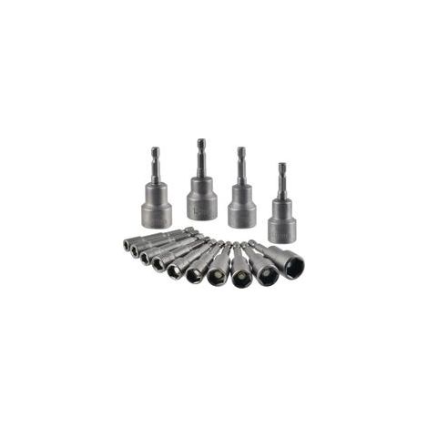Douille Hexagonale Magnétique 14Pcs Douille Visseuse à Choc 6-19mm, Clés à Douille Magnétique Hexagonale Douille Set Magnétique 1/4 Hexagonale Douille Prise Adaptateur Outil (1/5)