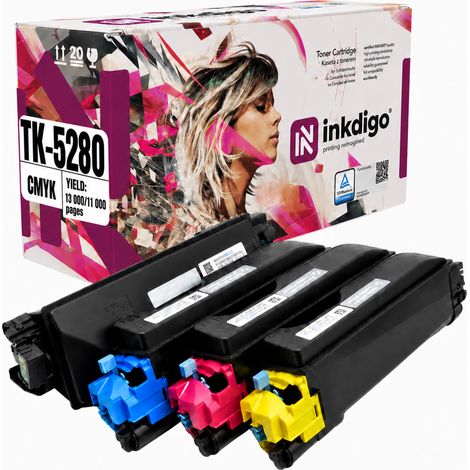 Toner Inkdigo TK5280 compatibile con Kyocera ecosys M6235cidn P6235cdn certificato TÜV (1/5)