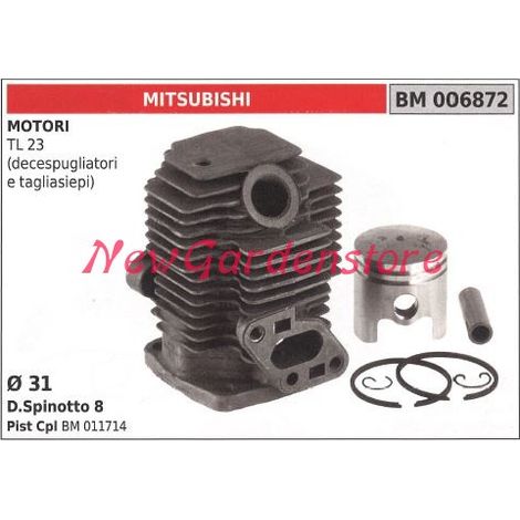 Cilindro pistone segmenti MITSUBISHI motore decespugliatore TL 23 006872