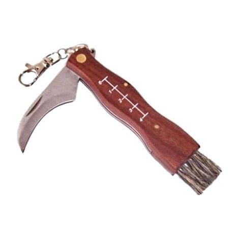 Coltello/Coltellino a serramanico tascabile per funghi/tartufi con spazzola