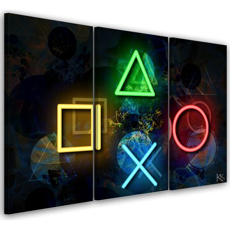 Quadro su tela 3 paneli, Pulsanti per il controller - 60x40 (1/5)