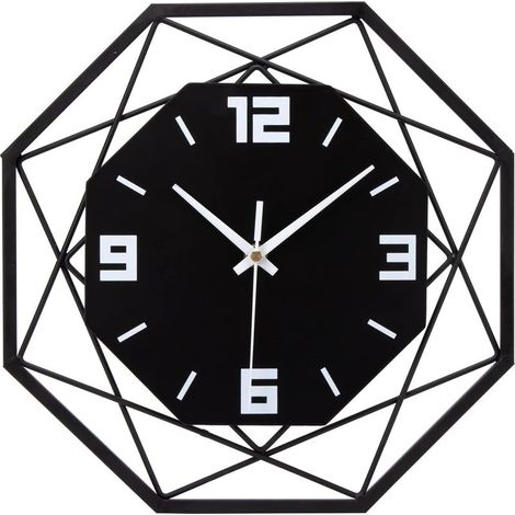 Horloge Murale Bois Métal 30cm Horloge Murale Silencieuse sans Tic-Tac Salon Chambre Cuisine Bureau Grande Pendule Murale Bois Moderne Vintage Classique (1/5)
