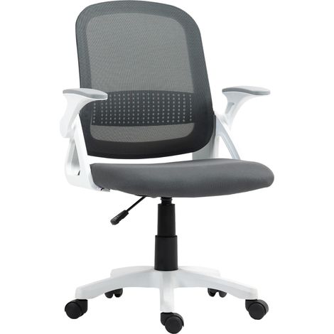 Chaise Plumford Ergonomique Pivotante Accoudoirs Relevables Maille Gris Bureau
