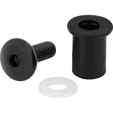 Screen Fit-Kits, kit dadi gommati con viti e rondelle (5 MA) - 10 pz - Nero (1/4)