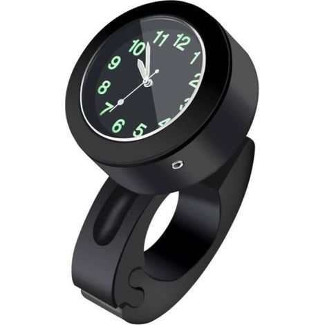 Horloge Pour Guidon - Étanche Et Résistante Aux Chocs - Compatible 22 32 mm - Fonction Lumineuse - Noir (1/4)