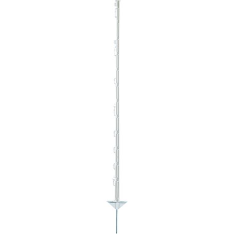 Electra Kunststoffpfahl 125 cm mit Doppeltritt - weiß - 40 Stück Weidezaunpfähle