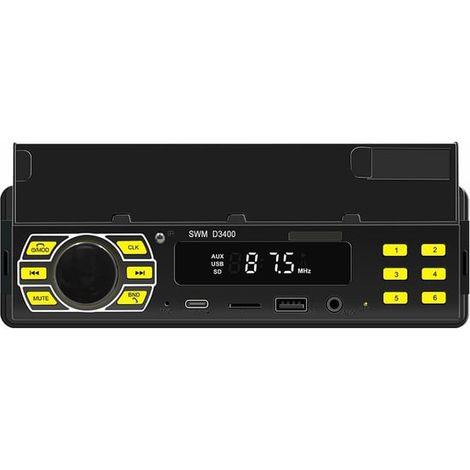Autoradio Bluetooth FM avec support pour téléphone et lecteur MP3 (1/5)