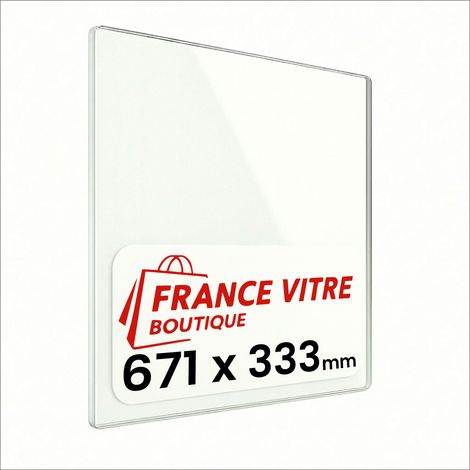 671 x 333 x 4 mm - Vitre de cheminée pour insert et poêle à bois - verre de rechange - France Vitre - jusqu'à 800°C - 333 x 671 x 4 mm (1/5)